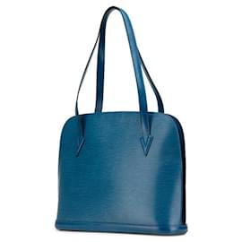 Louis Vuitton-Louis Vuitton Epi Rucksack Shoulder Bag-Blue