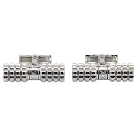 Louis Vuitton-Louis Vuitton Silver Metal Cufflinks-Silvery