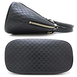 Gucci-Gucci Micro Guccissima Leather Handbag-Black