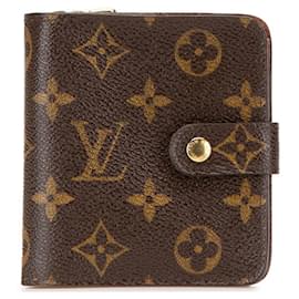 Louis Vuitton-Louis Vuitton Monogram Compact Zip Bi-fold Wallet-Brown