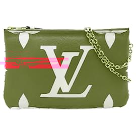 Louis Vuitton-Louis Vuitton Monogram Giant Pochette Double Zip Shoulder Bag-Red
