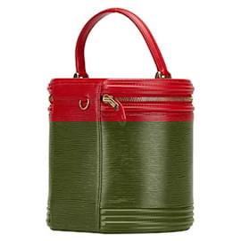 Louis Vuitton-Louis Vuitton Epi Cannes Handbag Vanity Bag-Red