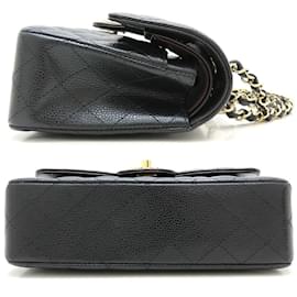 Chanel-Chanel Black Grained Calfskin Shoulder Bag-Black