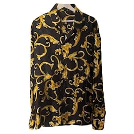Versace-Versace silk shirt-Black
