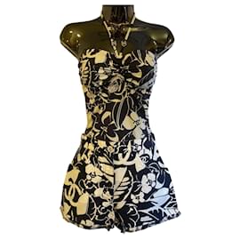 Chanel-Chanel 2021 Coco Beach Swimsuit and Shorts SET FR 38/40-Black,White,Navy blue