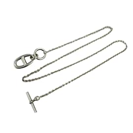 Hermès-Hermes Chaine d'Ancre Amulet Necklace-Silvery