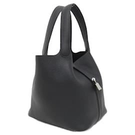 Hermès-Sac à main Hermes Picotin Lock MM-Noir