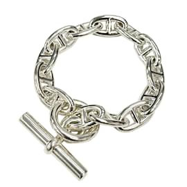Hermès-Hermes Chaine d'Ancre GM Charm Bracelet-Silvery