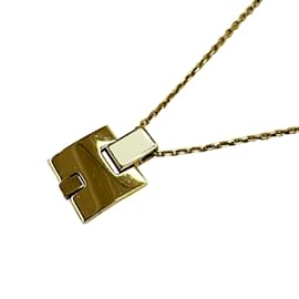 Hermès-Collier Hermes Irene en or et ivoire-Doré,Écru