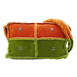 Chanel-Chanel Coco Mark Shoulder Bag in Orange Mouton-Orange