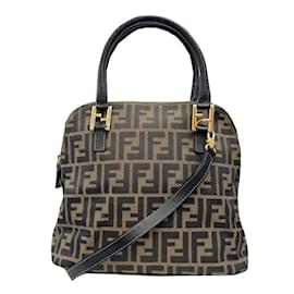 Fendi-Fendi Zucca Brown Shoulder Bag-Brown