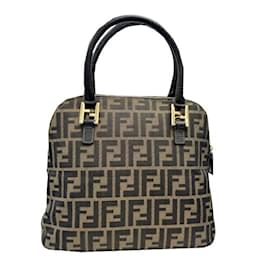Fendi-Fendi Zucca Brown Shoulder Bag-Brown