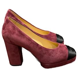 Chanel-Chanel Burgundy Suede Pomps 35-Other