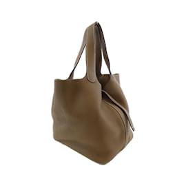 Hermès-Hermes Picotin Lock MM Handbag-Taupe