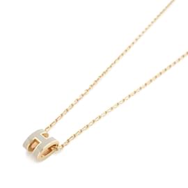 Hermès-Collier Hermes Pop H MINI-Marron,Doré