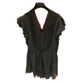 Mono corto Isabel Marant Etoile Tadeo negro de algodón Negro