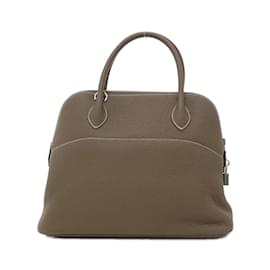 Hermès-Sac à main Hermes Bolide 31 cm-Taupe