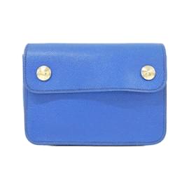 Hermès-Hermes Blue Courchevel Leather Pochette Fanny Pack-Blue