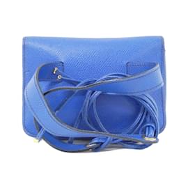 Hermès-Hermes Blue Courchevel Leather Pochette Fanny Pack-Blue