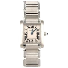 Cartier-Cartier Tank Francaise SM W51008Q3 Stainless Steel Wristwatch-Other