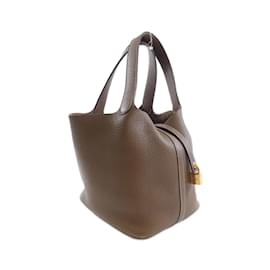 Hermès-Hermes Picotin Lock MM Handbag-Taupe