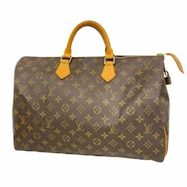 Louis Vuitton-Louis Vuitton Monogram Speedy 40 Handbag-Brown