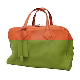 Hermès-Sac Boston Victoria 43 en Brique Hermes-Marron