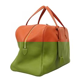 Hermès-Hermes Boston Bag Victoria 43 in Brique-Brown