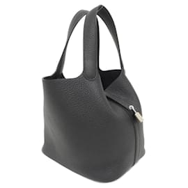 Hermès-Hermes Picotin Lock MM Handbag-Black