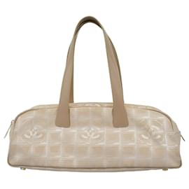 Chanel-Chanel Beige Nylon Shoulder Bag-Beige