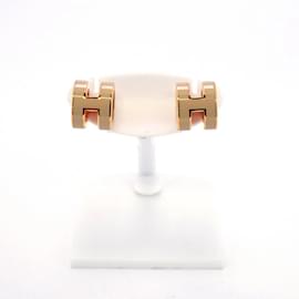Hermès-Hermes Pop Ash Mini Stud Earrings-Beige,Golden