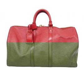 Louis Vuitton-Louis Vuitton Epi Keepall 45 Boston Bag-Red