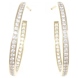 Cartier-Cartier 18K Yellow Gold Diamond Hoop Earrings-Other