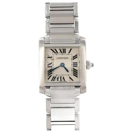 Cartier-Cartier Tank Francaise SM W51008Q3 Stainless Steel Wristwatch-Other