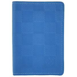 Louis Vuitton-Étui à cartes Louis Vuitton Damier Infini Bleu-Bleu