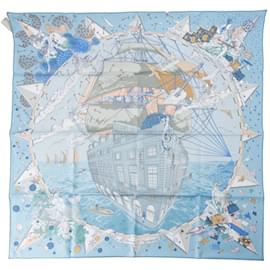 Hermès-Écharpe phare Hermes Carre 90-Bleu