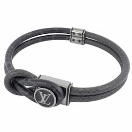 Louis Vuitton-Louis Vuitton Charm Bracelet in Monogram Eclipse Canvas-Brown,Black