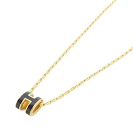 Hermès-Hermes Pop H MINI 147992F Necklace-Black,Golden