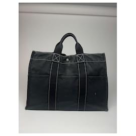 Hermès-Sacs à main HERMES T. Coton-Bleu Marine