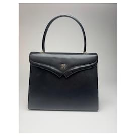 Givenchy-Vintage Givenchy 4G leather bag black-Black