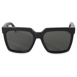 Céline-Celine Black Acetate Square Frame Sunglasses-Black