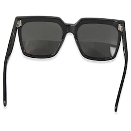 Céline-Celine Black Acetate Square Frame Sunglasses-Black