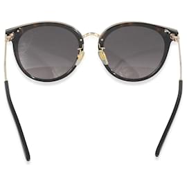 Gucci-Gucci Brown Lens Acetate Gold Cat Eye Sunglasses-Other