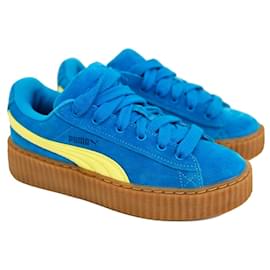 Fenty-Fenty x Puma suede sneakers Creeper Phatty in blue size 39-Blue,Yellow