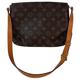 Louis Vuitton-LOUIS VUITTON Musette Tango Monogram Short Strap Shoulder Bag-Brown
