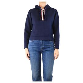 Sandro Navy Halbzip Hoodie - Größe UK 8 Blau