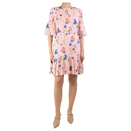 Autre Marque-Pink floral crepe dress - size UK 10-Pink