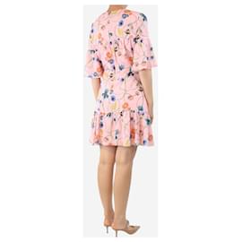 Autre Marque-Pink floral crepe dress - size UK 10-Pink