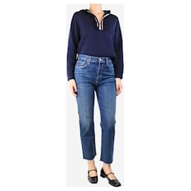 Citizens of Humanity-Blue Daphne cropped jeans - size UK 8-Blue