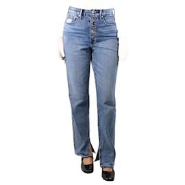 Autre Marque-Blue stone-washed slit jeans - size UK 8-Blue